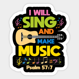 Singer Guitar Rock Jesus Christ Sticker